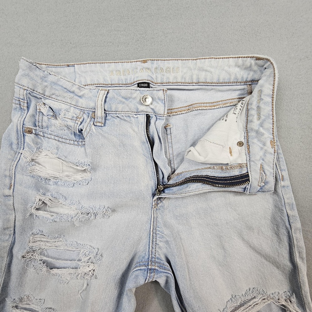 American Eagle Jeans Womens 6 Distressed Ripped High Rise Strigid Denim Pants‎ - Picture 5 of 11